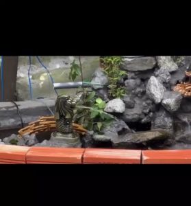 Mô hình Tượng Sư tử biển Merlion Singapore Kim loại cao 15cm