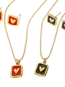 Dây Chuyền Tai Nghe Bằng Thép Titan Thời Trang Hình Trái Tim Dầu Nhỏ Sang Trọng Phụ Kiện Trang Sức Quà Tặng Trang Sức Chất Lượng Cao