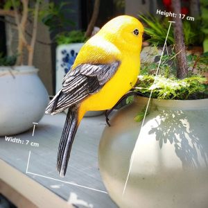 Creative Resin Parrot Succulent Plant Pot Hanging Ornament Garden Landscape Decoration Outdoor Courtyard Decor Animal Sculpture