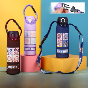 Insulated Cup Sleeve Long Strap Crossbody Handheld Water Bottle Bag Heat Resistant Anti-Fall Protective Cover 350-500-750ml