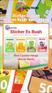 Stiker Es Aquarium 5rb 7rb Sticker Termos Ukuran Besar Tahan Air Toples Vinyl Minuman 5000 Jumbo