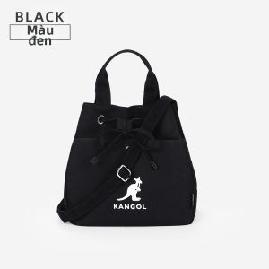 Túi Xách Qua Vai Đeo Chéo Dây Rút Tote Bucket Bằng Vải Canvas