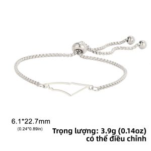 Vòng Tay Mặt Dây Chuyền Bản Đồ Palestine Rỗng Có Thể Điều Chỉnh Chất Liệu Thép Không Gỉ Kiểu Dây Hộp Dành Cho Nam Và Nữ Trang Sức Thời Trang Dân Tộc Israel Quà Tặng