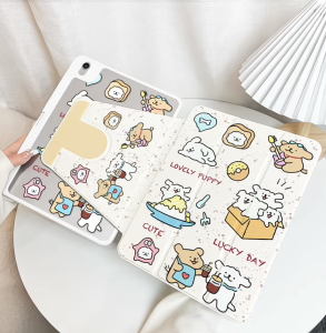 เคสไอแพด Air6 Ait7 Gen10/11 ที่ใส่ปากกา  lovely puppy เคสiPadหมุน 360° Air5 Gen9/8 10.2