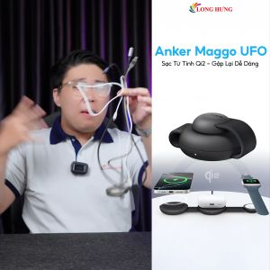 Đế sạc Anker MagGo Wireless UFO 3 in 1 USB-C 15W Foldable B25M8 - Hàng chính hãng - Trang bị công nghệ sạc không dây Qi2 Tổng công suất sạc 25W Công nghệ bảo vệ ActiveShield 2.0 giúp theo dõi nhiệt độ khi sạc