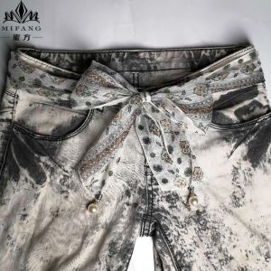 Silk Ribbon Waist Belt for Skirts Decorative Pleated Chiffon Cowboy Womens Accessories Neck Tied Satin Sash Silk Cord