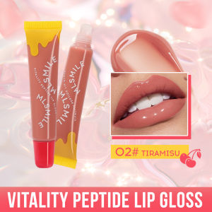 Vitality Peptide Lip Gloss Plumping Glaze Long Lasting Moisturizing Nourishing Water Based Clear Lipstick Enhancer