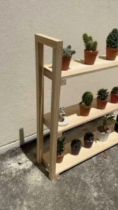 Laylo – ชั้นไม้วางของ 2-3 ชั้น ดีไซน์มินิมอล ชั้นไม้วางโมเดล ชั้นวางเครื่องปรุง ชั้นวางต้นไม้