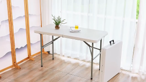 Foldable Table Folding Heavy Duty Utility Table Indoor Outdoor Portable Plastic Wedding Event Picnic Table