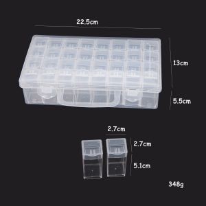 Transparent Grid Plastic Storage Box For Beads Accessories And Nail Art