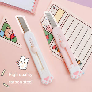 Kawaii Cat Paw Utility Knife Cartoon Mini Art Cutter Portable DIY Hand Cutting Tool Student School Office Stationery