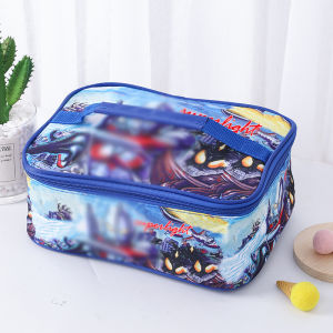 Thermal Bag Thickened Waterproof Satchel Lunch Bag Cartoon Cute Aluminum Foil Canvas Large Lunch Box Bag Student Lunch Box Bag