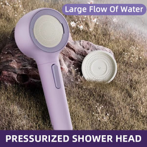 Bathroom Shower Two Modes Handheld Shower Adjustable Water Flow High Pressure Shower Head Water Saving Removable Shower Head Easy Installation