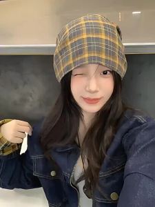 BILLI ZILLY | Mũ Lưỡi Trai Kiểu Caro Retro Dành Cho Phụ Nữ Làm Gọn Mặt