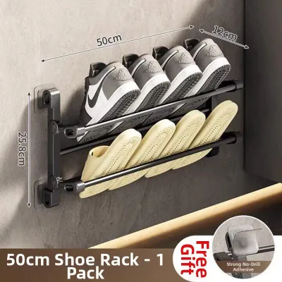 Folding Wall-Mounted Shoe Rack