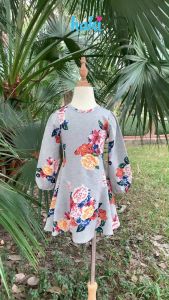 Váy cho bé gái xinh yêu đầm dài tay cho bé gái chất liệu Cotton da cá cao cấp xuất khẩu HAKI HK486 (10-26kg) đầm xinh cho bé