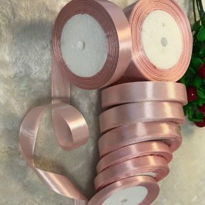 25yards/Roll Coral Pink Silk Satin Ribbon Party Home Wedding Decoration DIY Handmade Wrapping 6mm 10mm 15mm 20mm 25mm 40mm 50mm