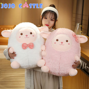 JOJO CASTLE Cute sheep Plush Toy Pink White Stuffed Animal Ball Shaped Sheep Soft Doll Pillow 25/35/45cm Kids Toys Birthday Christmas Gift for Children