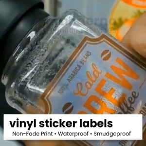 100pcs Waterproof & Smudge-Proof Vinyl Stickers | Durable Custom Label Sticker