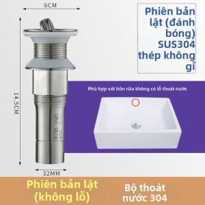 Ống Xả Chậu Rửa Inox Chống Hôi Push Pop