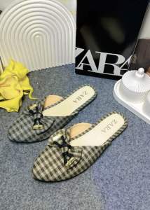 Sandal Selop Sepatu Zara Rajut Pita Kekinian Korean Style KODE HZ5SEP
