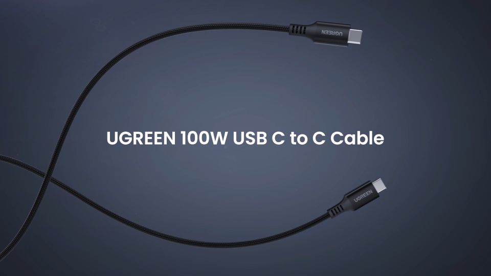UGREEN 100W USB-C to USB-C Cable 5A PD 100W Fast Charging Cable for iPhone 16 Pro Max iPhone 17 Pro Max iPhone 15 Pro Max Samsung S23 UltraSamsung S24 Ultra ipad Pro 2021 Apple MacBook Air MacBook Pro Huawei Matebook iPad Pro 2022 Chromebook Realme X