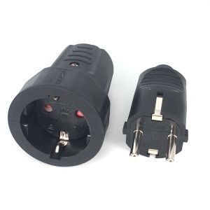 European 16A Grounded Industry Assemble Wiring Plug Germany Russia Power Cable Connector Female Male EU Schuko Power Socket Plug