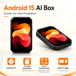 2026 Android15 CarPlay Ai Box  Wireless Android Auto Carplay 4in1 USB Adapter Plug & Play For Youtube Netflix Universal TV Box