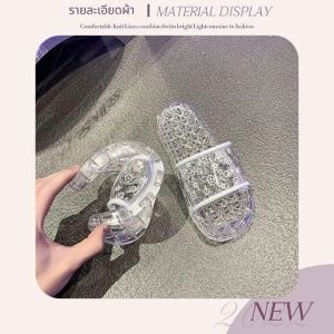 Zishop  ราคาสุดคุ้ม รองเท้าแตะแฟชั่นสำหรับผู้หญิง มี3ไซซ์ให้เลือก ดีไซน์แบบสวมยางแบบใส พื้นด้านล่างเจาะเป็นช่อง ใส่สบายไม่แข็ง ใช้งานทั่วไปหรือจะใส่ในห้องน้ำก็ได้ จัดเลย