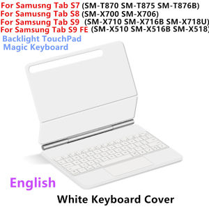 Magic Keyboard for Samsung Galaxy Tab S9 FE 10.9 S9 S8 S7 11-inch S10 Lite S10 FE 10.9 Adjustable Stand Case Backlight Touchpad