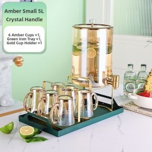 CRISTALGLASS | Taps-equipped Glass Cold Water Pitcher High Temperature Resistance Large Capacity