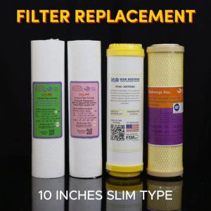 Water Filtration System Top Selling 4 Stages 10" Slim Type Deepwell Standard Set Up Complete Set of Filter Replacement