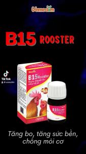 Vemedim B15 Rooster giúp tăng khối cơ giảm căng thẳng mệt mỏi tăng cường đề kháng cho gà đá chó mèo lọ 50 viên