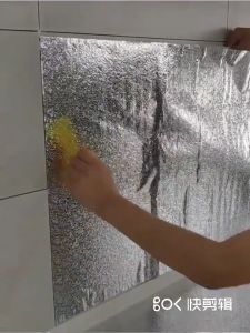 AWOO Wallpaper Anti Minyak Aluminium Foil Waterproof 300x60cm Cubic - YK-292