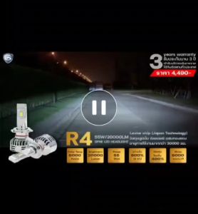 หลอดไฟหน้า GPNE LED R4 (55 วัตต์) 20000 Lm ของแท้ 100% รับประกัน 3 ปี 12v และ 24v ไฟ LED รถ มีให้เลือกสำหรับรถหลายรุ่น gpne รุ่น r4 หลอดไฟหน้าดีๆเกรดพรีเมี่ยม