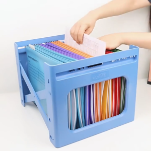 Hanging File Organizer Frame Desk Filing Box File Folder Organizer Document Storage Box School/Office Supplies