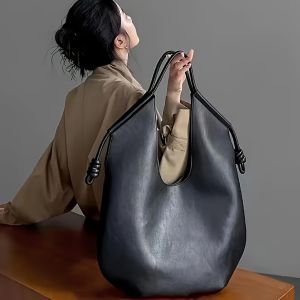 Túi Xách Nữ Thời Trang Dung Tích Lớn Bằng Da PU Mềm Túi Đeo Chéo Đơn Giản Thường Ngày Túi Xách Đơn Giản Không Thể Gấp Lại
