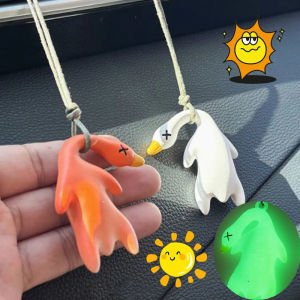 4pcs thay đổi màu sắc Vịt Quay Mặt dây chuyền mô phỏng vịt Ba Lô Móc Khoá dạng túi Mặt dây chuyền gương chiếu hậu trang trí