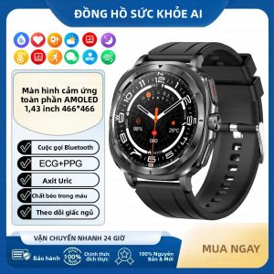 Đồng Hồ Thông Minh Chăm Sóc Sức Khỏe Với Chức Năng Theo Dõi Điện Tâm Đồ (ECG) Huyết Áp & Oxy NFC Theo Dõi Đa Môn Thể Thao Cho Android & iOS Theo Dõi Thể Dục & Giấc Ngủ