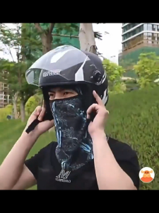 Breathable Ice Silk Full Face Neck Mask Multi-functional All-round UV Protection Mask for Motorcycle