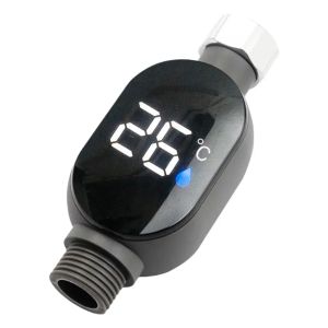 Black Bathroom Led Display 0℃~99℃ Home Water Shower Thermometer Water Accurate Temperature Measurement Meter Bathroom
