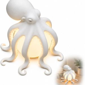 Octopus Desk Lamp Creative Sculpture Ocean Animal Desktop Artwork for Home Office Desk Decor Embellishment Thoughtful Gift