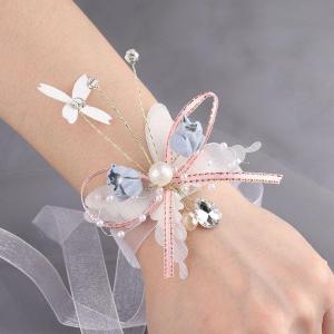 Bridesmaid Wedding Bouquet Wraps Crystal Butterfly Hand Bracelets Dreamy Sweet Korean Style Original Design Fresh out Fashion Jewelry