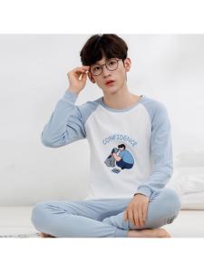 ชุดชั้นในเด็กนักเรียนมัธยมต้นและมัธยมปลาย ชุดกางเกงขายาวผ้าฝ้ายแท้ อบอุ่น ใส่สบาย ชุดนอนเด็กผู้ชายและเด็กผู้หญิง ชุดนอนเด็กวัยรุ่น