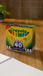 Bộ 40 Bút Màu Crayola Super Tips Washable Marker Nét Mảnh Nét Đậm - Bút Lông Dễ rửa An Toàn