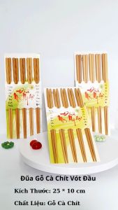 Bộ 05 Đôi Đũa Gỗ Cà Chít Tự Nhiên Mỹ Nghệ -  Đồ Dùng Nhà Bếp Thương Hiệu Trường Sơn