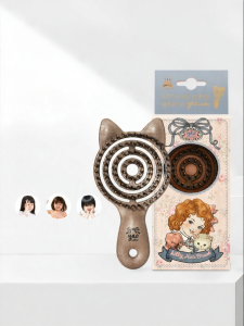 yao | Kitty Cat Hair Bristle Hollow Massage Childrens Comb