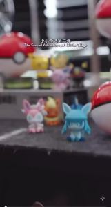 Takara Tomy | Genuine Pokemon Anime Figures Pikachu Sylveon Gengar Eevee Mew Vulpix Cute Pet Action Dolls Model Poke Ball Ornament Toy Gift