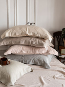 Simple Style Cotton Linen Gauze Zigzag Pillowcase Single Piece Pillow Core Cover Single Person Bedding 48x74cm Pair Purchase