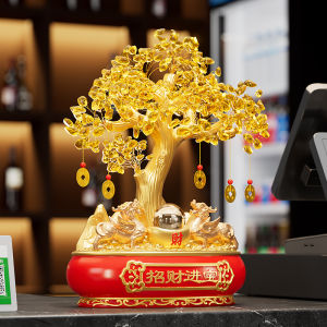Lucky Money Tree Decoration Wealth Attraction Business Prosperity Living Room Decor Desk Top Ornament Chinese New Year Gift